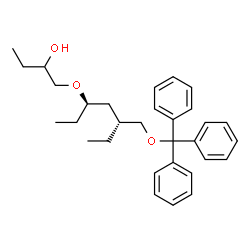 ChemSpider 2D Image | 1-({(3R,5R)-5-[(Trityloxy)methyl]-3-heptanyl}oxy)-2-butanol | C31H40O3