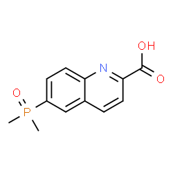 ChemSpider 2D Image | 6-(Dimethylphosphoryl)-2-quinolinecarboxylic acid | C12H12NO3P