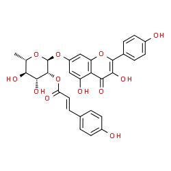 ChemSpider 2D Image | kaempferol 7-O-(2-E-p-coumaroyl-alpha-L-rhamnopyranoside) | C30H26O12