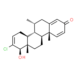 ChemSpider 2D Image | (4aR,4bS,6aS,7R,10aS,10bR,11R)-8-Chloro-7-hydroxy-4a,6a,11-trimethyl-4b,5,6,6a,7,10,10a,10b,11,12-decahydro-2(4aH)-chrysenone | C21H27ClO2