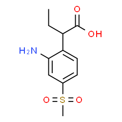 ChemSpider 2D Image | 2-[2-Amino-4-(methylsulfonyl)phenyl]butanoic acid | C11H15NO4S