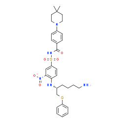 ChemSpider 2D Image | N-[(4-{[(2R)-6-Amino-1-(phenylsulfanyl)-2-hexanyl]amino}-3-nitrophenyl)sulfonyl]-4-(4,4-dimethyl-1-piperidinyl)benzamide | C32H41N5O5S2