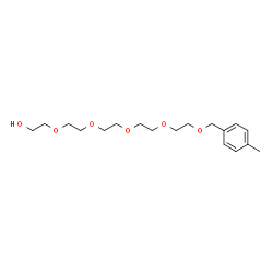 ChemSpider 2D Image | 1-(4-Methylphenyl)-2,5,8,11,14-pentaoxahexadecan-16-ol | C18H30O6
