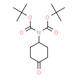 ChemSpider 2D Image | Bis(2-methyl-2-propanyl) (4-oxocyclohexyl)imidodicarbonate | C16H27NO5