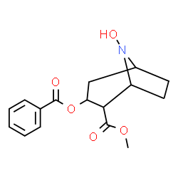 ChemSpider 2D Image | Methyl 3-(benzoyloxy)-8-hydroxy-8-azabicyclo[3.2.1]octane-2-carboxylate | C16H19NO5