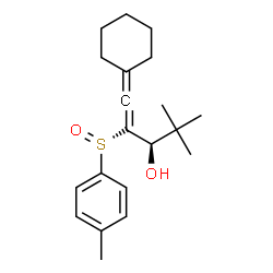 ChemSpider 2D Image | (3R)-1-Cyclohexylidene-4,4-dimethyl-2-[(S)-(4-methylphenyl)sulfinyl]-1-penten-3-ol | C20H28O2S