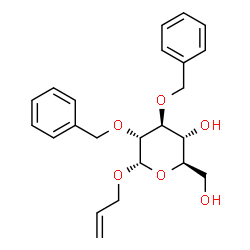 ChemSpider 2D Image | Allyl 2,3-di-O-benzyl-alpha-D-glucopyranoside | C23H28O6