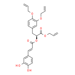 ChemSpider 2D Image | (2S)-1-(Allyloxy)-3-[3,4-bis(allyloxy)phenyl]-1-oxo-2-propanyl (2E)-3-(3,4-dihydroxyphenyl)acrylate | C27H28O8