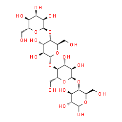ChemSpider 2D Image | alpha-D-Glucopyranosyl-(1->4)-alpha-D-altropyranosyl-(1->4)-alpha-D-glucopyranosyl-(1->4)-D-glucopyranose | C24H42O21