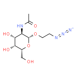 ChemSpider 2D Image | 2-Azidoethyl 2-acetamido-2-deoxy-beta-D-galactopyranoside | C10H18N4O6