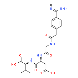 ChemSpider 2D Image | N-[(4-Carbamimidoylphenyl)acetyl]glycyl-L-alpha-aspartyl-L-valine | C20H27N5O7