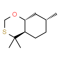 ChemSpider 2D Image | (4aR,7R,8aR)-4,4,7-Trimethylhexahydro-4H-1,3-benzoxathiine | C11H20OS