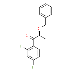 ChemSpider 2D Image | (2S)-2-(Benzyloxy)-1-(2,4-difluorophenyl)-1-propanone | C16H14F2O2