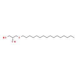 ChemSpider 2D Image | (2R)-3-(Hexadecyloxy)-1,2-propanediol | C19H40O3