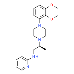 ChemSpider 2D Image | N-{(2S)-2-[4-(2,3-Dihydro-1,4-benzodioxin-5-yl)-1-piperazinyl]propyl}-2-pyridinamine | C20H26N4O2