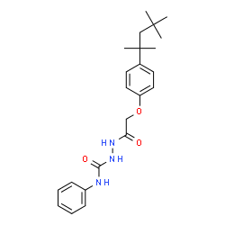 ChemSpider 2D Image | N-Phenyl-2-{[4-(2,4,4-trimethyl-2-pentanyl)phenoxy]acetyl}hydrazinecarboxamide | C23H31N3O3