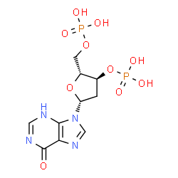 ChemSpider 2D Image | 2'-Deoxyinosine 3',5'-bis(dihydrogen phosphate) | C10H14N4O10P2