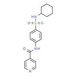 ChemSpider 2D Image | N-[4-(Cyclohexylsulfamoyl)phenyl]isonicotinamide | C18H21N3O3S