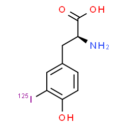 ChemSpider 2D Image | 3-(~125~I)Iodo-L-tyrosine | C9H10125INO3