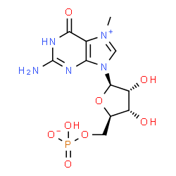 ChemSpider 2D Image | N(7)-methylguanosine 5'-phosphate | C11H16N5O8P