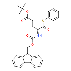 ChemSpider 2D Image | 2-Methyl-2-propanyl (4S)-4-{[(9H-fluoren-9-ylmethoxy)carbonyl]amino}-5-oxo-5-(phenylsulfanyl)pentanoate | C30H31NO5S