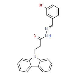 ChemSpider 2D Image | N'-(3-Bromobenzylidene)-3-(9H-carbazol-9-yl)propanehydrazide | C22H18BrN3O