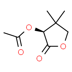 ChemSpider 2D Image | (3S)-4,4-Dimethyl-2-oxotetrahydro-3-furanyl acetate | C8H12O4