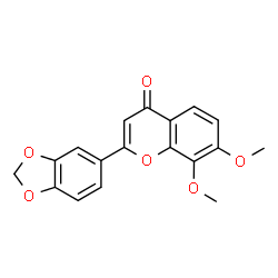 ChemSpider 2D Image | 7,8-dimethoxy-3',4'-methylenedioxyflavone | C18H14O6