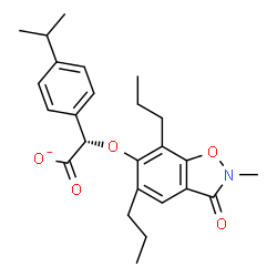 ChemSpider 2D Image | (2S)-(4-Isopropylphenyl)[(2-methyl-3-oxo-5,7-dipropyl-2,3-dihydro-1,2-benzoxazol-6-yl)oxy]acetate | C25H30NO5