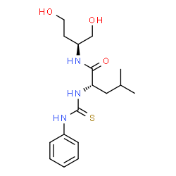 ChemSpider 2D Image | N-[(2S)-1,4-Dihydroxy-2-butanyl]-N~2~-(phenylcarbamothioyl)-L-leucinamide | C17H27N3O3S