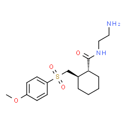 ChemSpider 2D Image | (1R,2R)-N-(2-Aminoethyl)-2-{[(4-methoxyphenyl)sulfonyl]methyl}cyclohexanecarboxamide | C17H26N2O4S