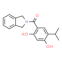 ChemSpider 2D Image | 1,3-Dihydro-2H-isoindol-2-yl(2,4-dihydroxy-5-isopropylphenyl)methanone | C18H19NO3