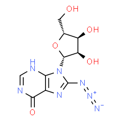 ChemSpider 2D Image | 8-Azidoinosine | C10H11N7O5