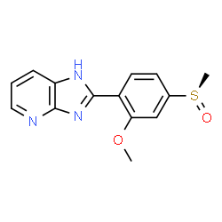 ChemSpider 2D Image | 2-{2-Methoxy-4-[(R)-methylsulfinyl]phenyl}-1H-imidazo[4,5-b]pyridine | C14H13N3O2S