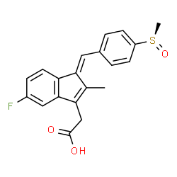 ChemSpider 2D Image | trans-(R)-sulindac | C20H17FO3S