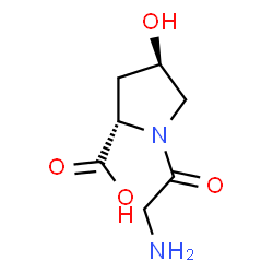 ChemSpider 2D Image | Glycyl-(4R)-4-hydroxy-L-proline | C7H12N2O4