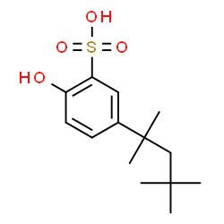 ChemSpider 2D Image | 2-Hydroxy-5-(1,1,3,3-tetramethylbutyl)benzenesulfonic acid | C14H22O4S