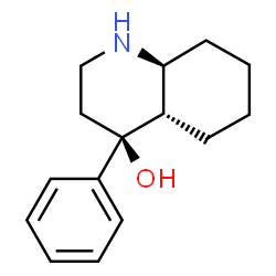 ChemSpider 2D Image | (4S,4aS,8aS)-4-Phenyldecahydro-4-quinolinol | C15H21NO