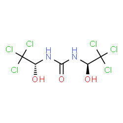 ChemSpider 2D Image | 1,3-Bis[(1R)-2,2,2-trichloro-1-hydroxyethyl]urea | C5H6Cl6N2O3