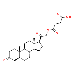 ChemSpider 2D Image | 4-{[(5alpha)-3,20-Dioxopregnan-21-yl]oxy}-4-oxobutanoic acid | C25H36O6