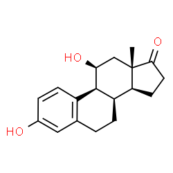ChemSpider 2D Image | (8alpha,11beta)-3,11-Dihydroxyestra-1,3,5(10)-trien-17-one | C18H22O3