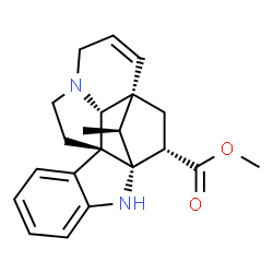 ChemSpider 2D Image | Methyl (3beta,5alpha,12beta,19alpha,20S)-6,7-didehydro-2,20-cycloaspidospermidine-3-carboxylate | C21H24N2O2