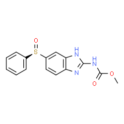 ChemSpider 2D Image | Methyl {6-[(R)-phenylsulfinyl]-1H-benzimidazol-2-yl}carbamate | C15H13N3O3S