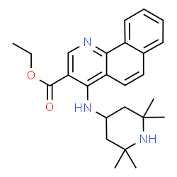 ChemSpider 2D Image | Ethyl 4-[(2,2,6,6-tetramethyl-4-piperidinyl)amino]benzo[h]quinoline-3-carboxylate | C25H31N3O2