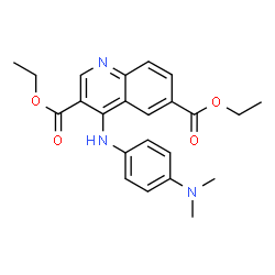 ChemSpider 2D Image | Diethyl 4-{[4-(dimethylamino)phenyl]amino}-3,6-quinolinedicarboxylate | C23H25N3O4