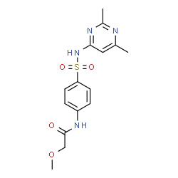 ChemSpider 2D Image | N-{4-[(2,6-Dimethyl-4-pyrimidinyl)sulfamoyl]phenyl}-2-methoxyacetamide | C15H18N4O4S