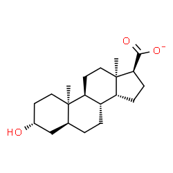 ChemSpider 2D Image | (3alpha,5alpha,10alpha,13alpha,14beta,17beta)-3-Hydroxyandrostane-17-carboxylate | C20H31O3
