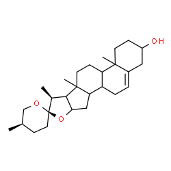 ChemSpider 2D Image | (8xi,9xi,10xi,13xi,14xi,16xi,17xi,25R)-Spirost-5-en-3-ol | C27H42O3