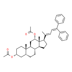 ChemSpider 2D Image | (3alpha,5beta,12alpha,20E)-24,24-Diphenylchola-20(22),23-diene-3,12-diyl diacetate | C40H50O4