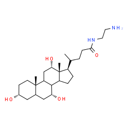 ChemSpider 2D Image | (3alpha,7alpha,8xi,9xi,12alpha,14xi,17alpha,20S)-N-(2-Aminoethyl)-3,7,12-trihydroxycholan-24-amide | C26H46N2O4
